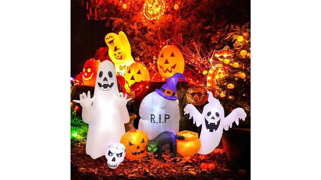 halloween inflatable ghost cat