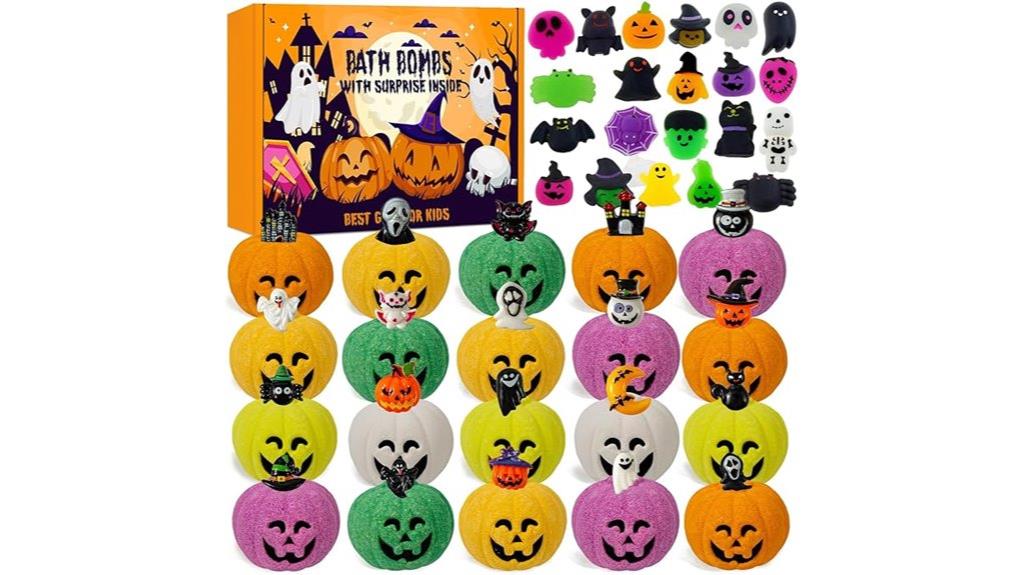 halloween themed surprise bath bombs