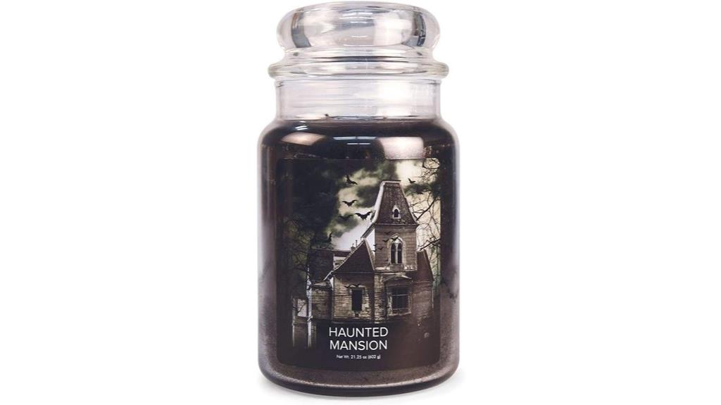 haunted mansion glass candle