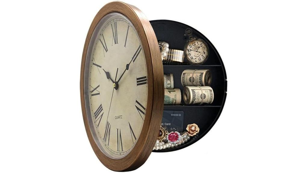 hidden safe wall clock