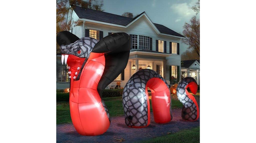 inflatable halloween snake with leds