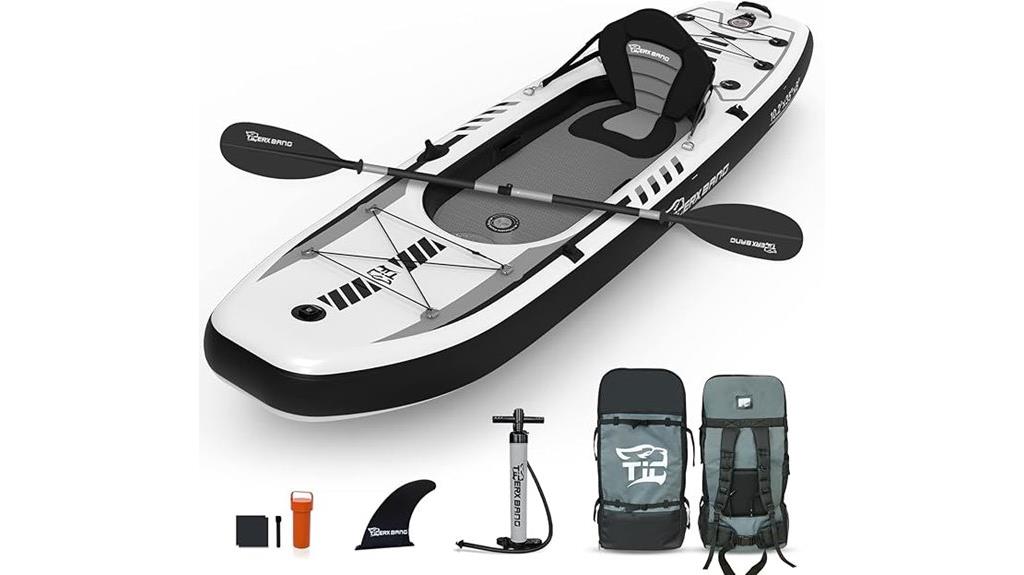 inflatable kayak with accessories
