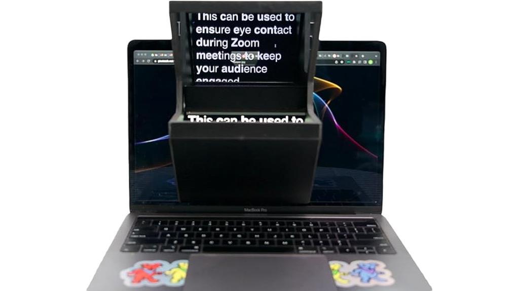 laptop teleprompter with camera