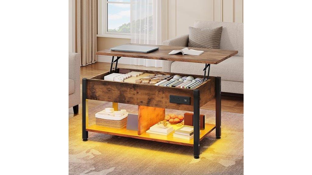lift top rgb coffee table