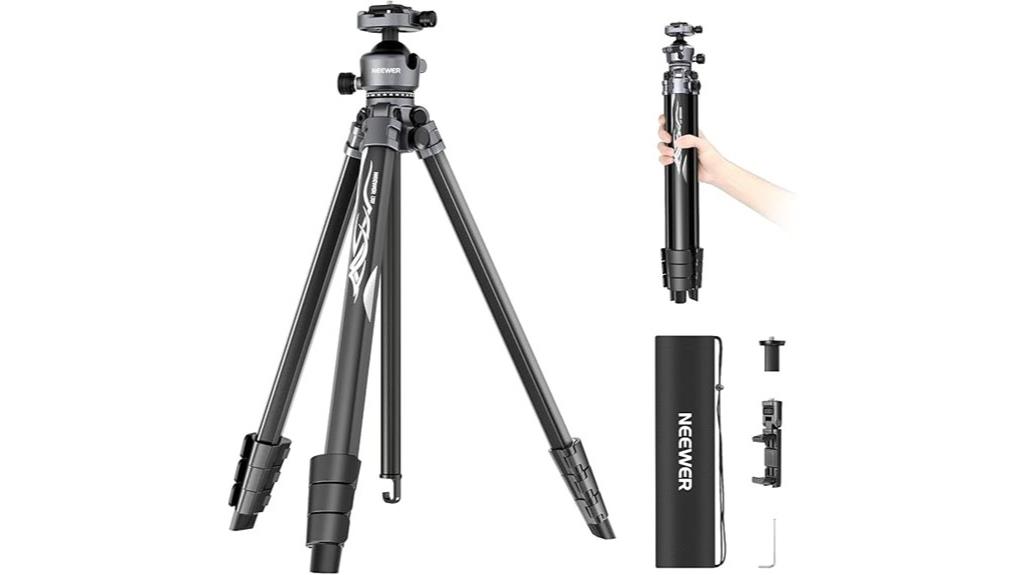lightweight aluminum travel tripod