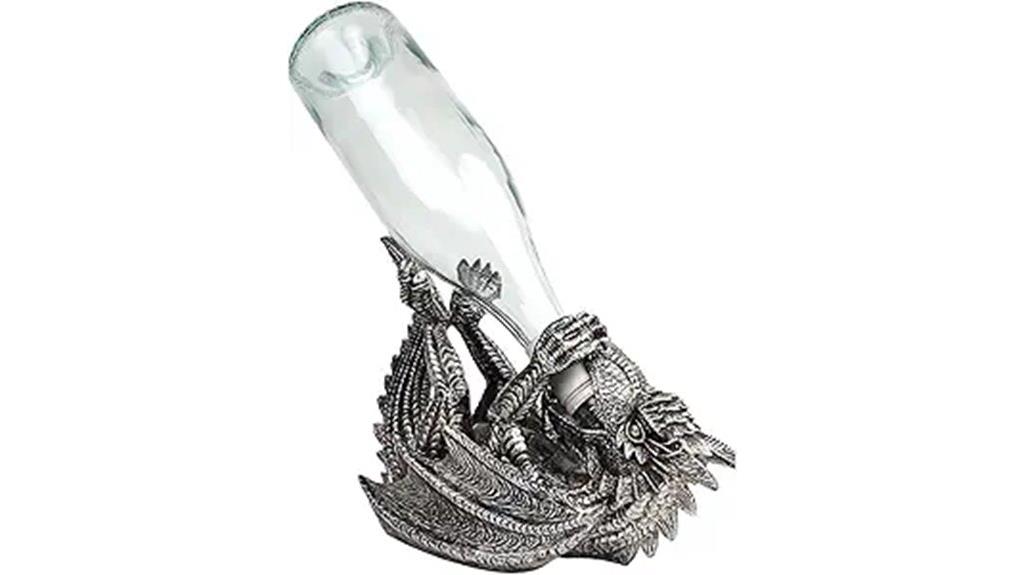 metallic resin dragon holder