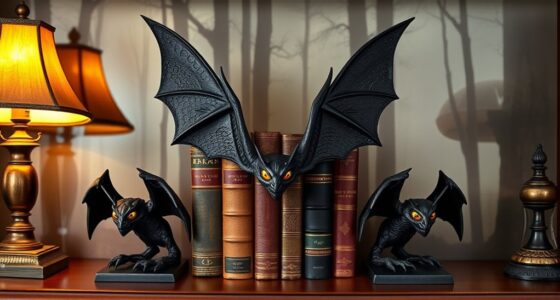 mothman themed bookshelf accessories