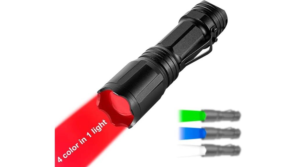 multi color zoom flashlight