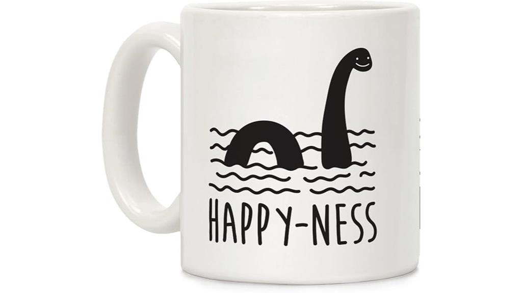 nessy white coffee mug