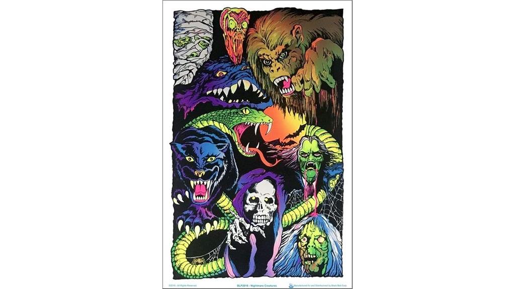 nightmare creatures blacklight poster