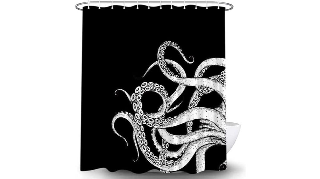 octopus bathroom shower curtain