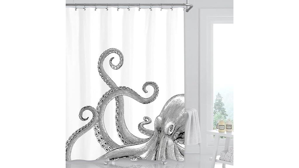 octopus kraken shower curtain