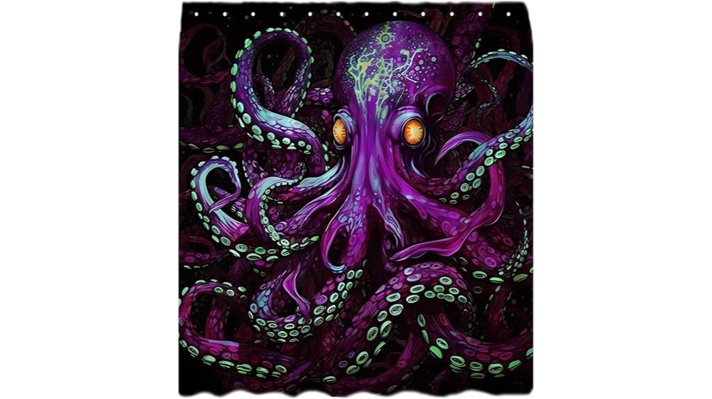octopus shower curtain hooks