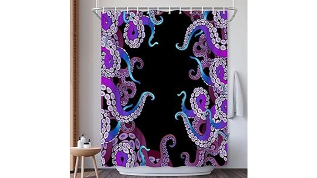 octopus shower curtain set