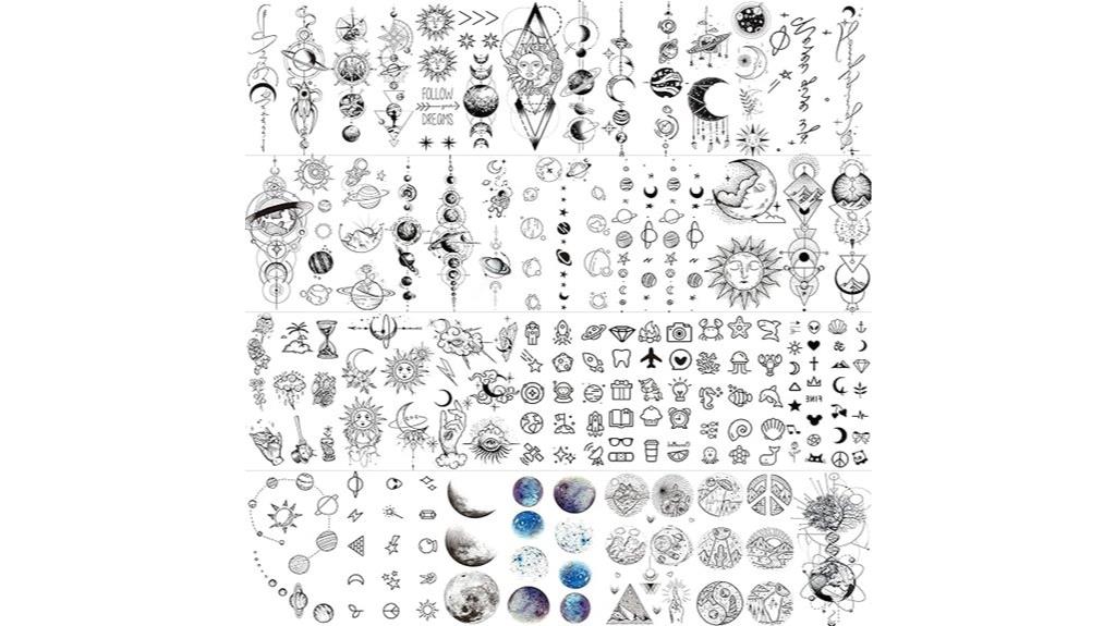 outer space tattoo set