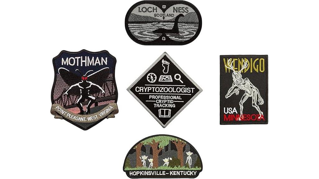 paranormal cryptozoology patches set