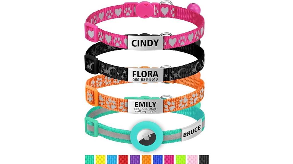 personalized reflective cat collar