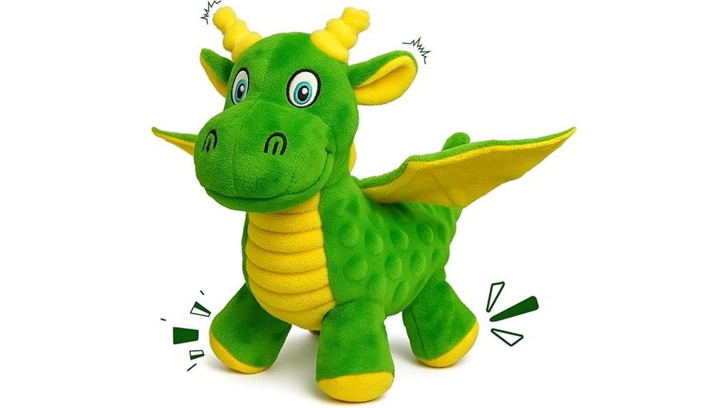 plush squeaky dragon toy