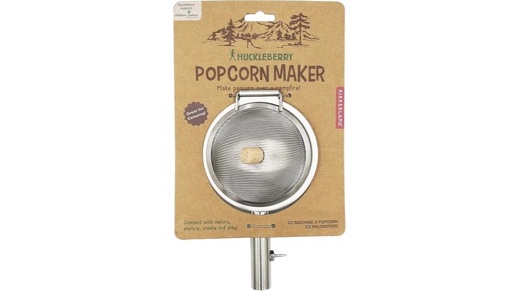 portable campfire popcorn maker