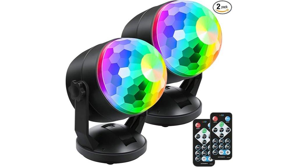 portable sound activated party lights