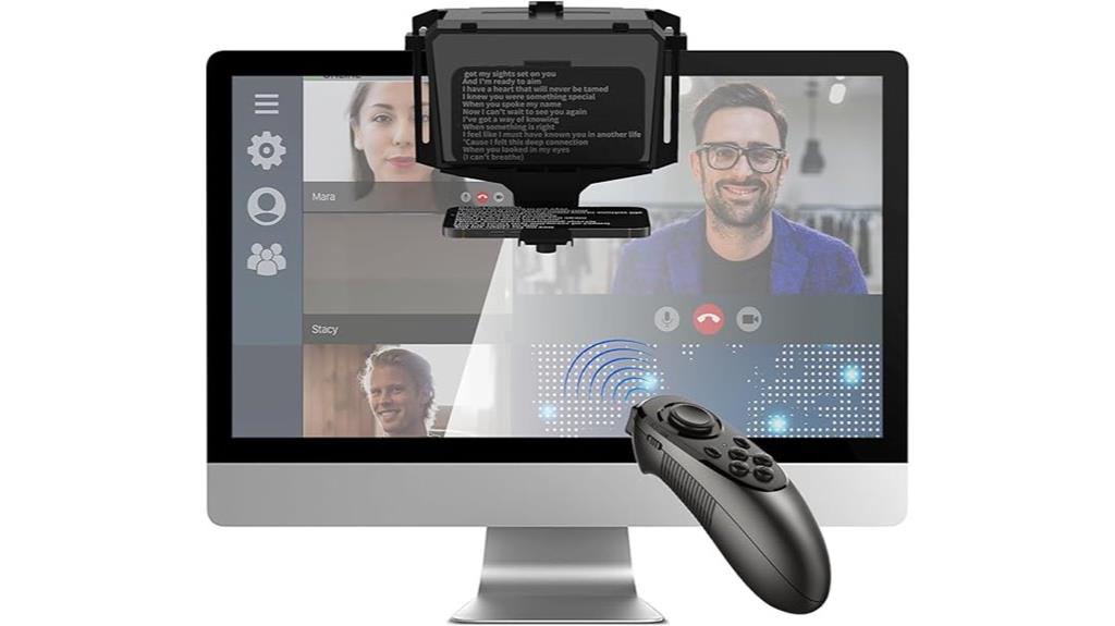 portable teleprompter with remote