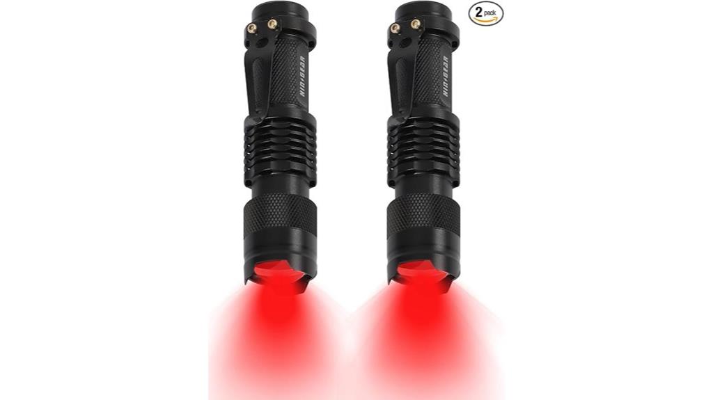 red led flashlight set