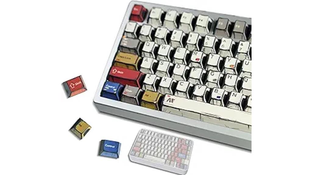 retro style pbt keycaps