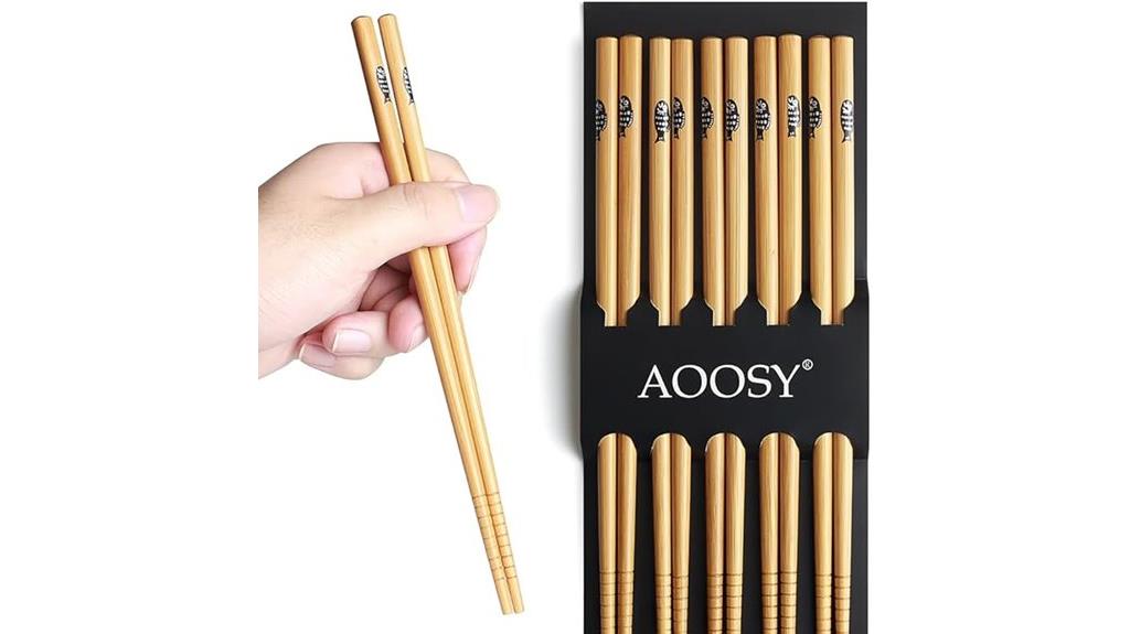 reusable bamboo chopstick set