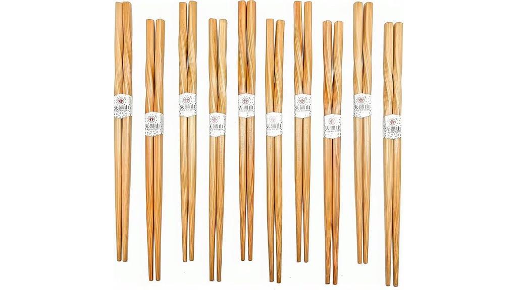 reusable bamboo chopsticks set