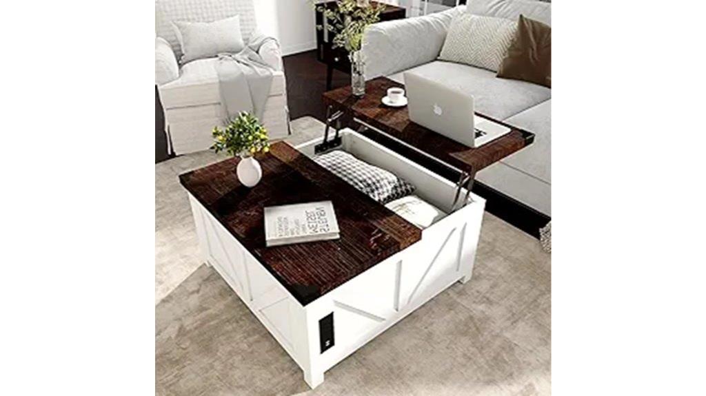 rustic storage coffee table
