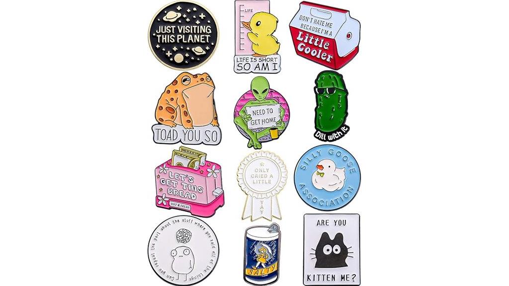 sarcastic meme enamel pins