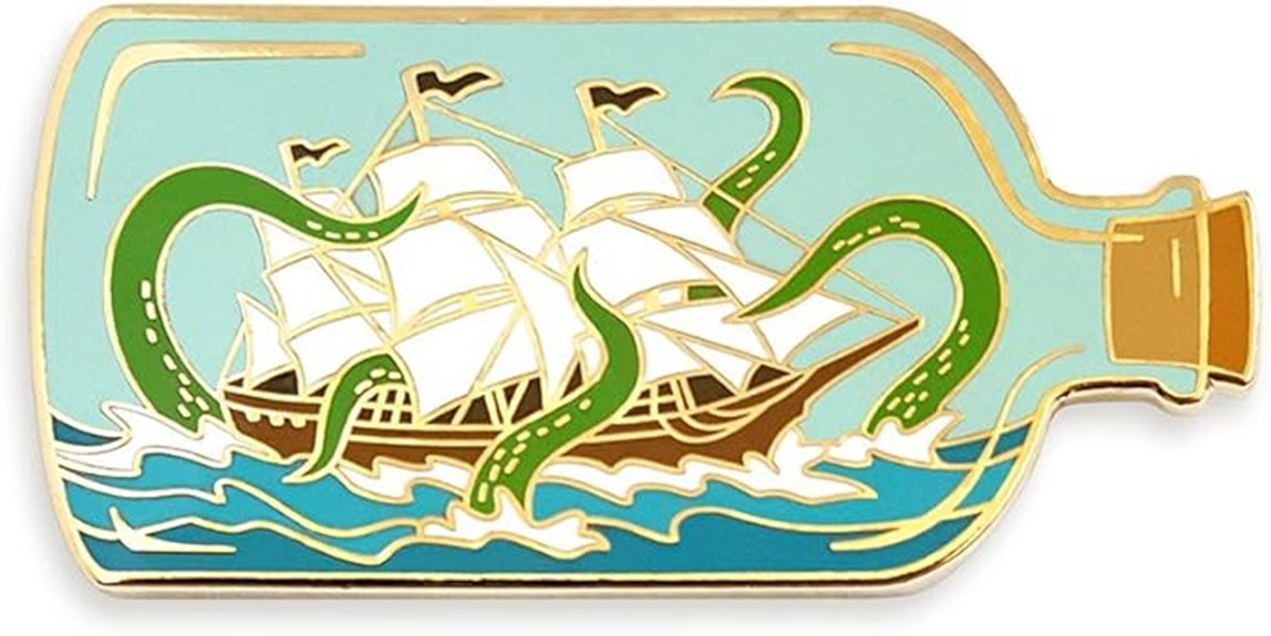 sea monster attack pin