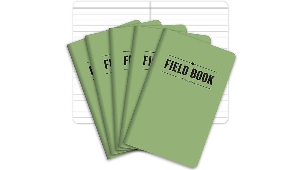 set of five pocket notebooks