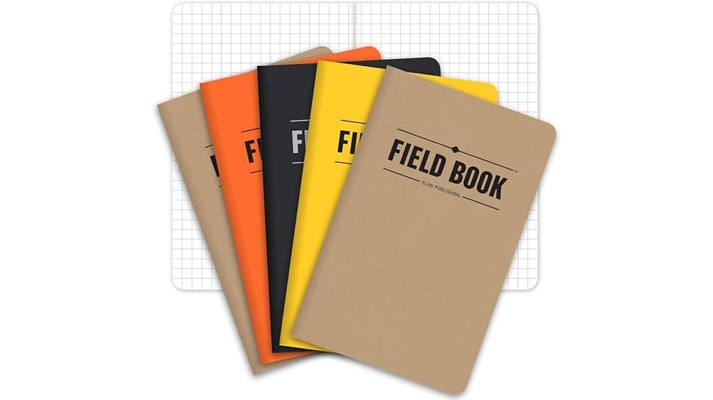 set of five pocket notebooks