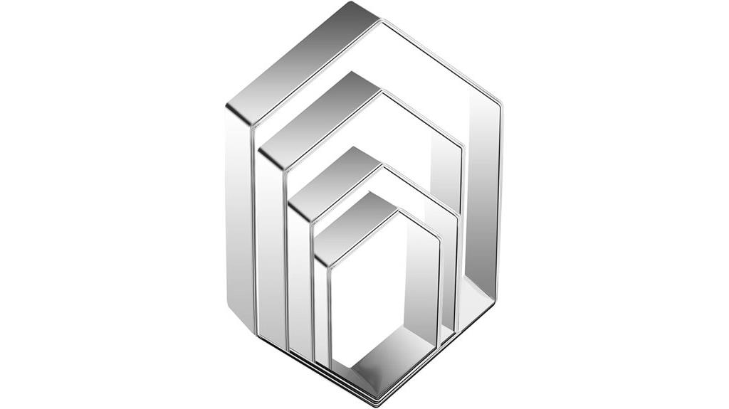 set of four hexagon cutters