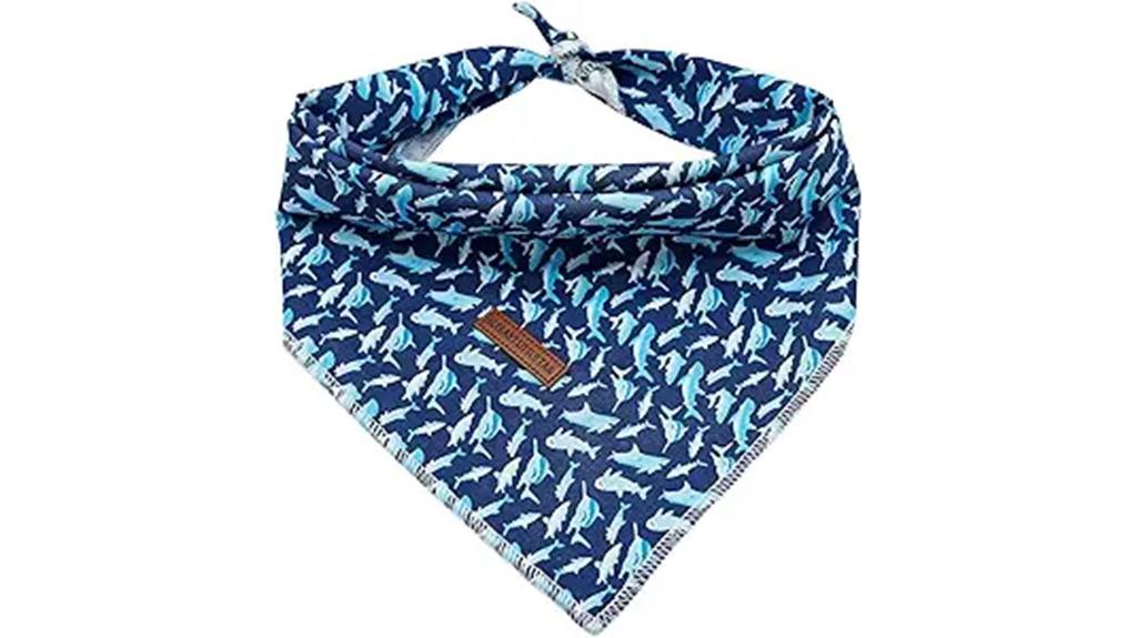 shark print puppy bandana