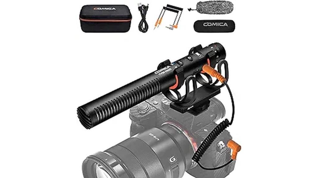 shotgun microphone with accessories