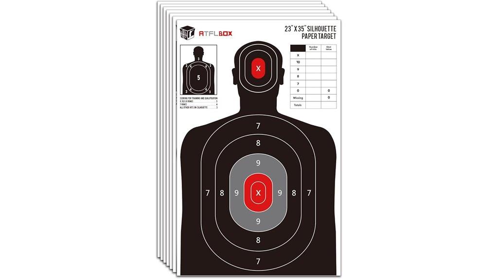silhouette paper target