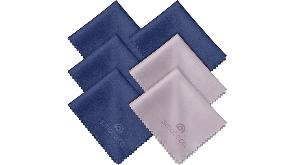 six microfiber cloths pack