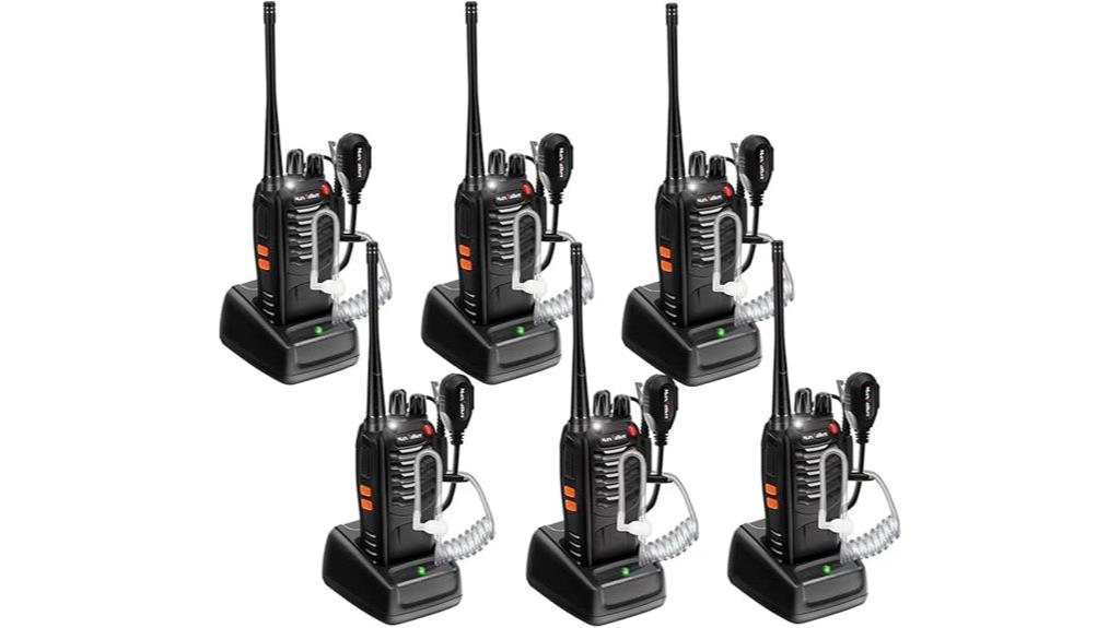 six pack rechargeable walkie talkies