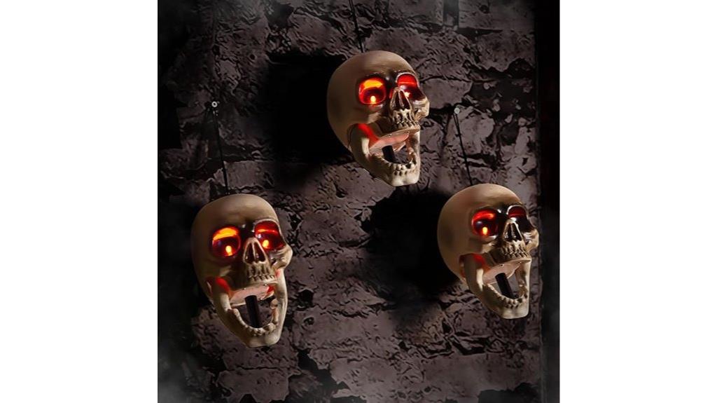 skeleton stakes with lights