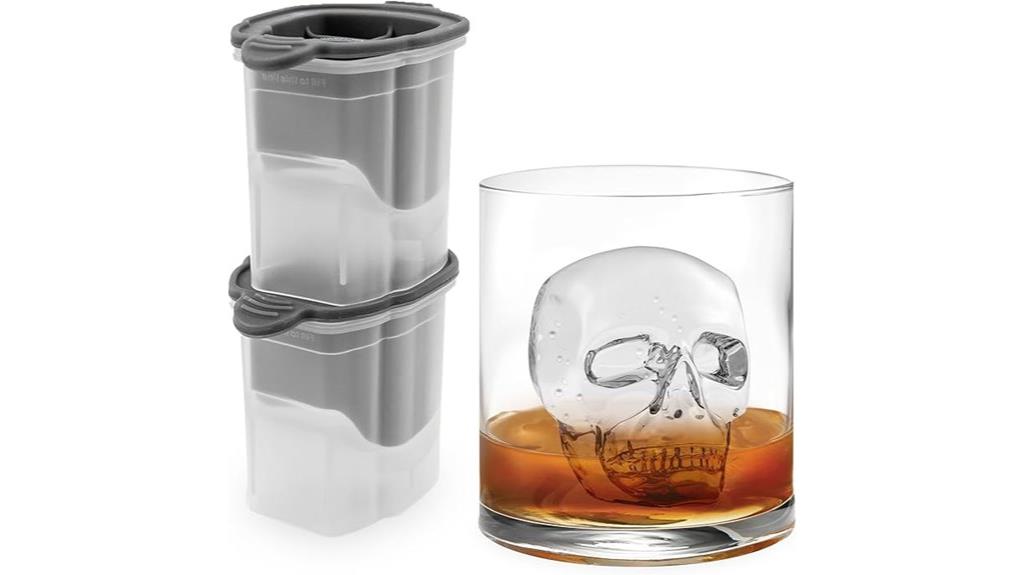 skull ice molds set