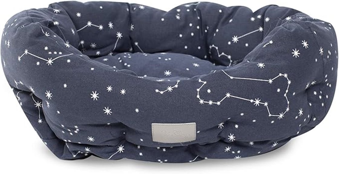 small celestial round pet bed