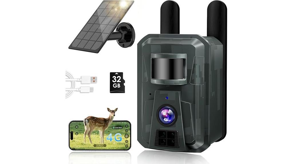 solar powered night vision trail camera