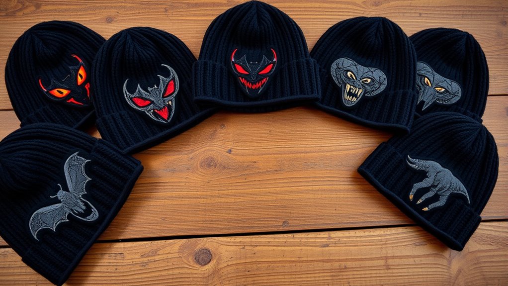 spooky cryptid beanie selection