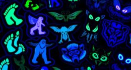 spooky glow in dark cryptids