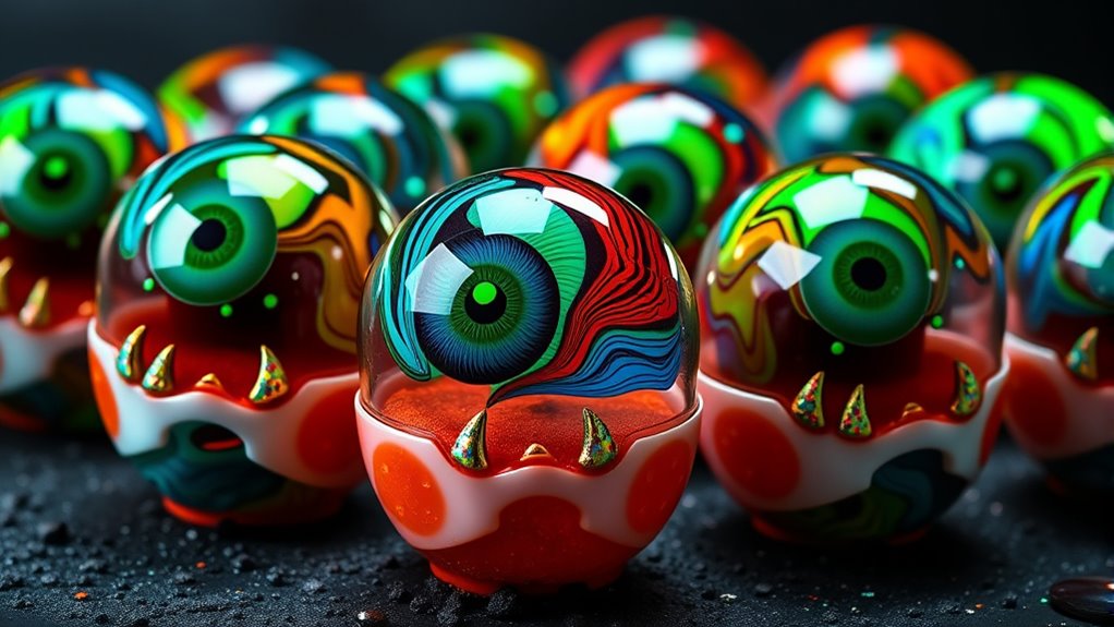 spooky monster eyeball gumball dispensers