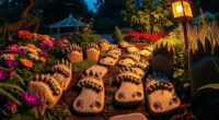 spooky monster garden stepping stones