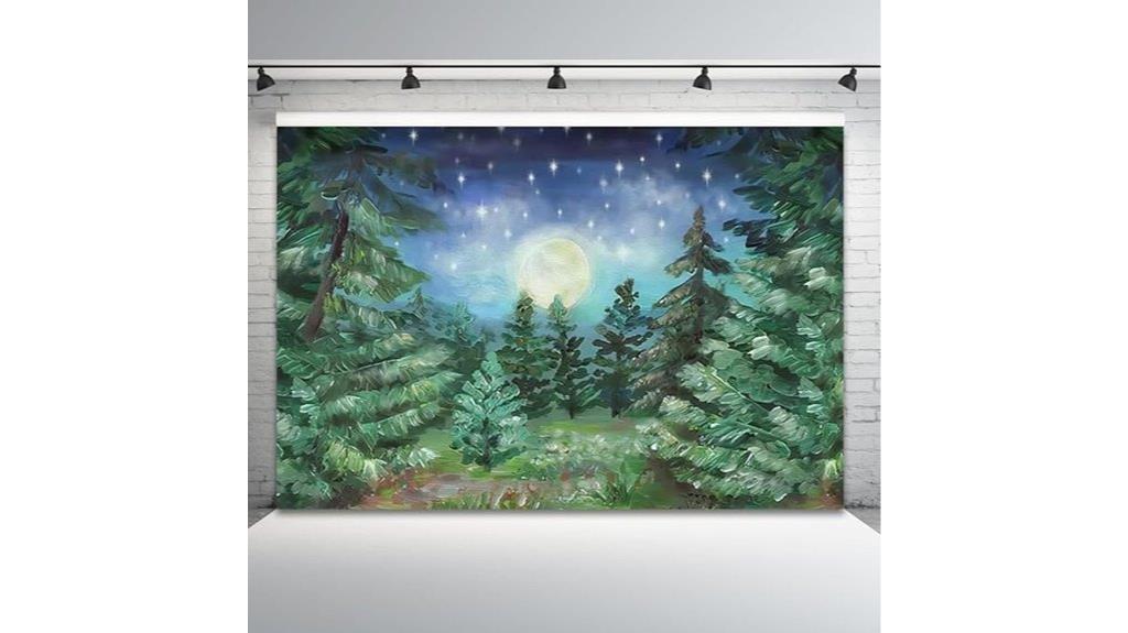 starry night forest scene