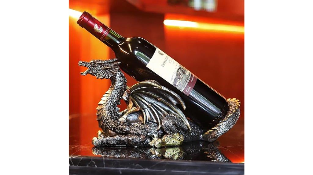 steampunk dragon bottle statue